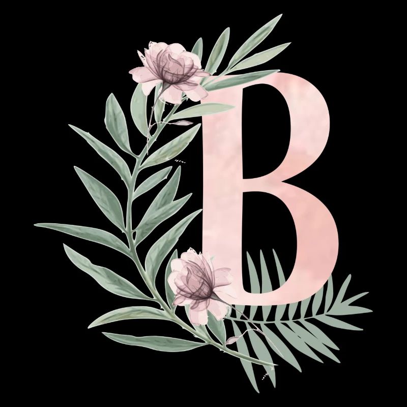 Buchstabe B mit Blumen
