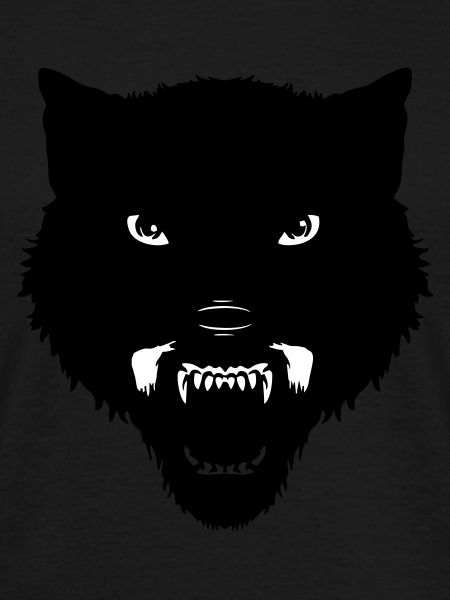black wolf head