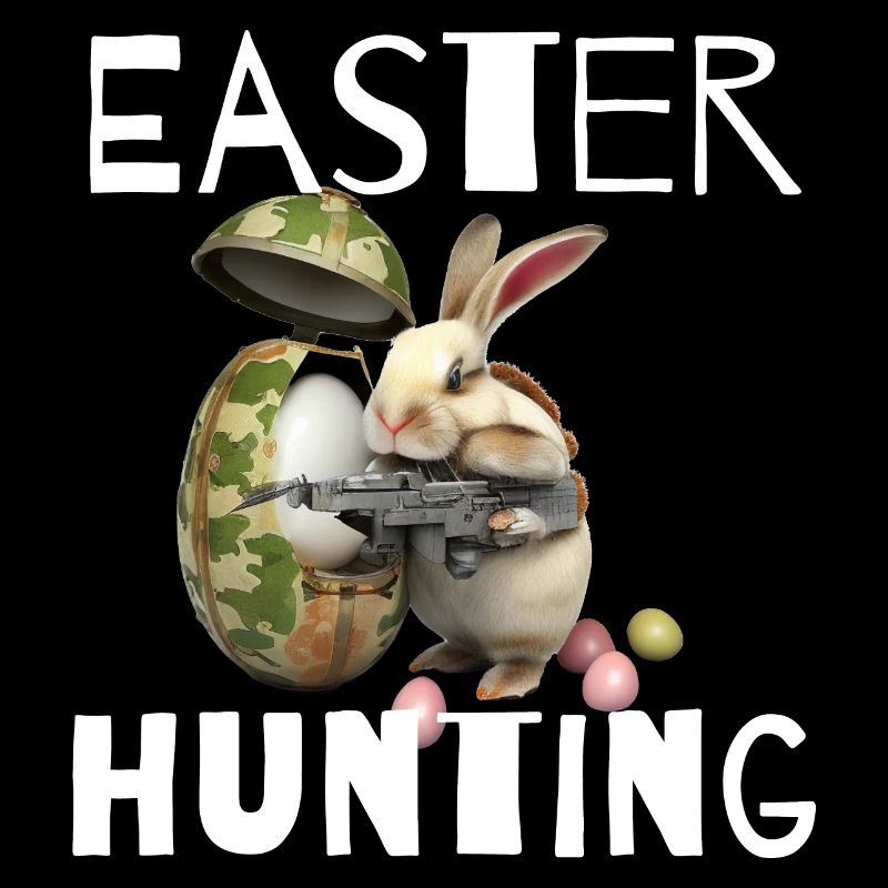 Happy Easter, Funny Easter Rabbit, Easter Hunting