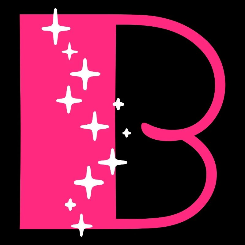 Letter B Glitter