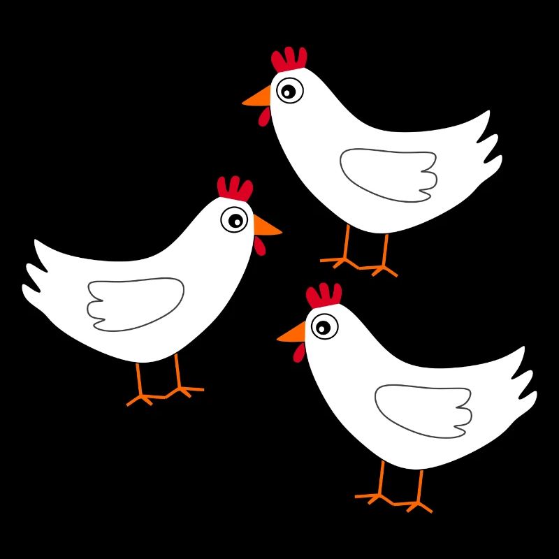 poulet blanc drôle