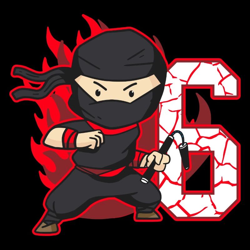 Ninja Fighter Birthday Boy 6 ans Ninjas