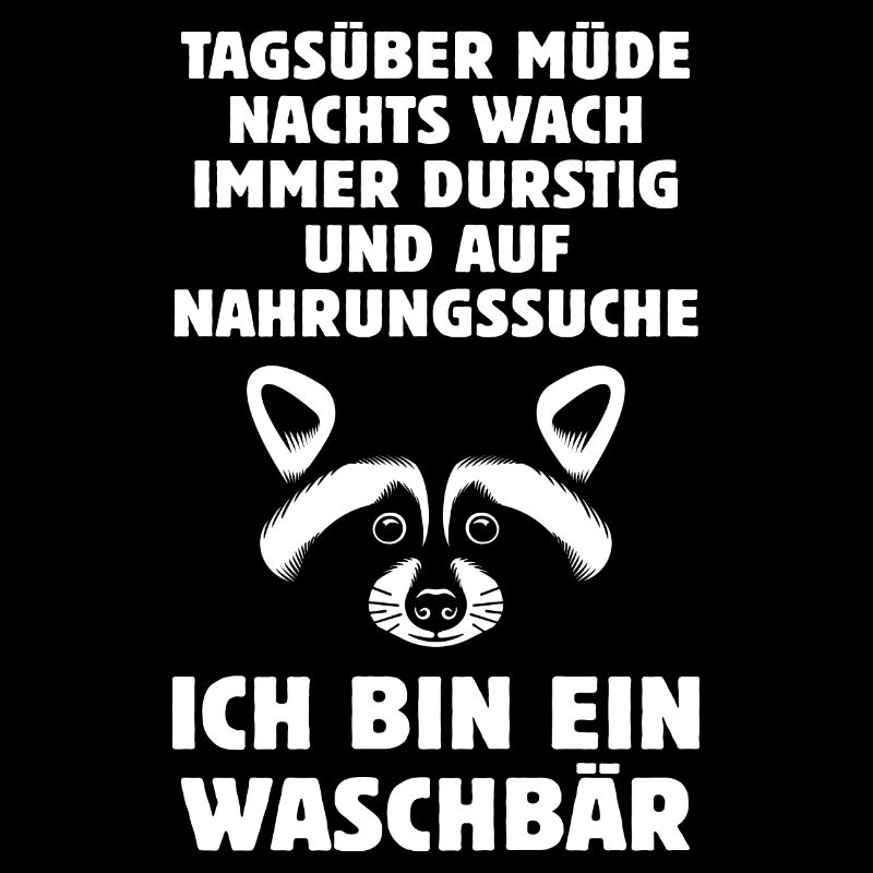 Tagsüber müde immer auf Nahrungssuche - Waschbär