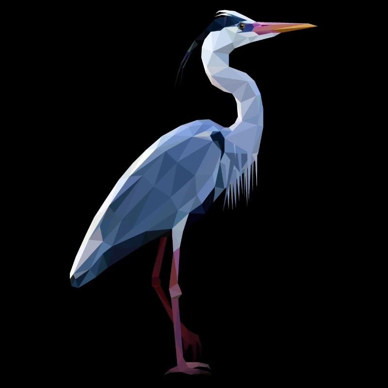 Elegant grey heron