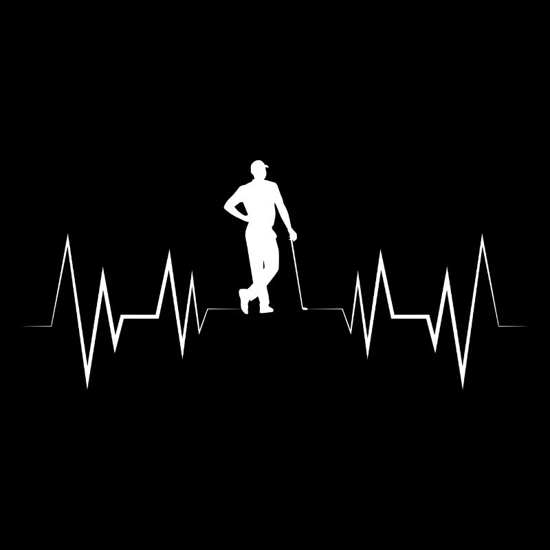 Silhouette de golf de battement de coeur