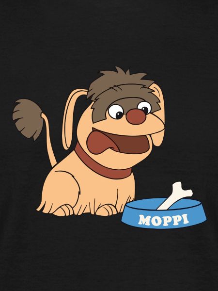 Moppi mit Hundenapf