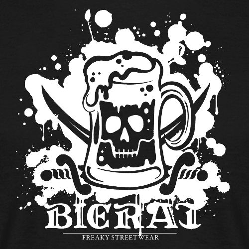 Bierat Splash white - Männer T-Shirt
