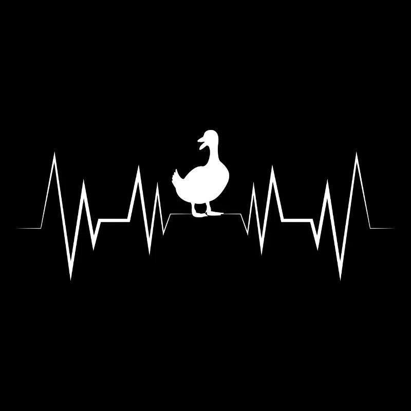 Heartbeat Duck Silhouette
