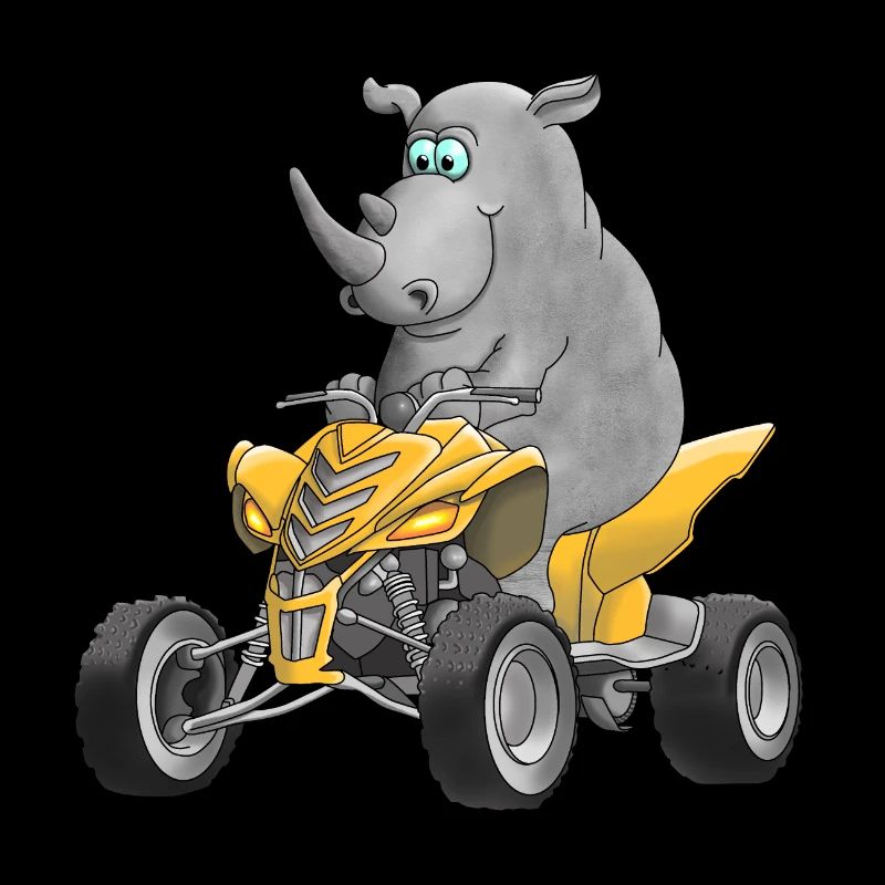 Rhinocéros drôle - Quad
