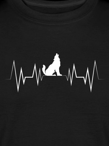 Heartbeat Wolf Silhouette