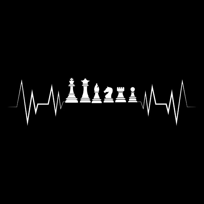 Silhouette d’échecs de battement de cœur