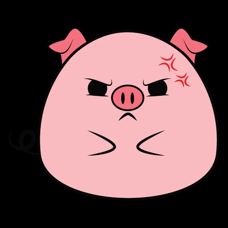 badass cool angry doux cochon pig