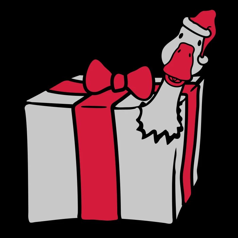 Gans platzt aus Geschenk