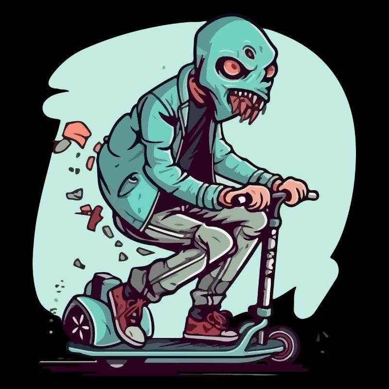 Le monstre à la trottinette