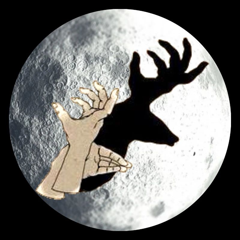Shadow Figure Hands Deer