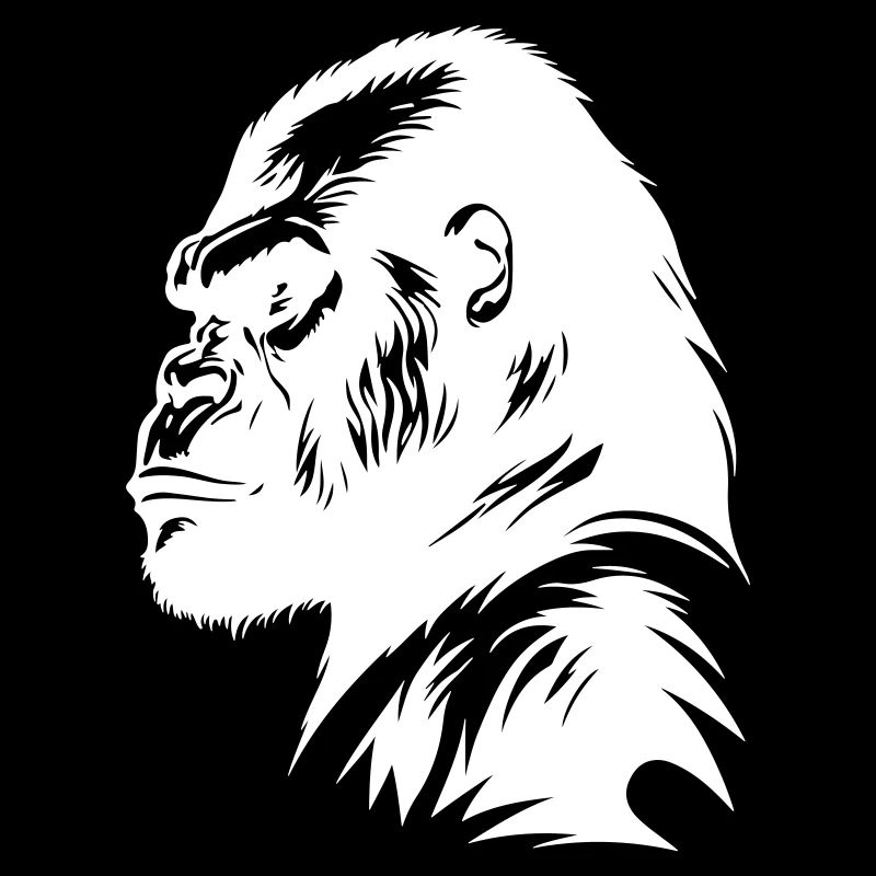 Silhouette de symbole de gorille