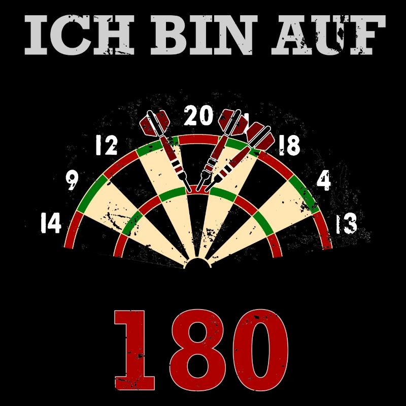Darts Ich bin auf 180 bunt