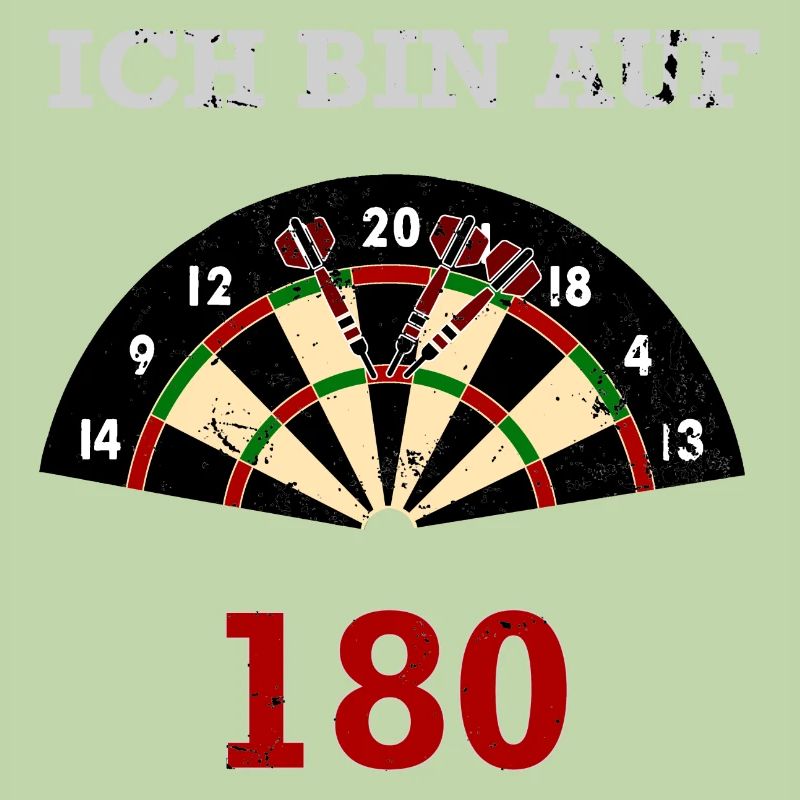Darts Ich bin auf 180 bunt