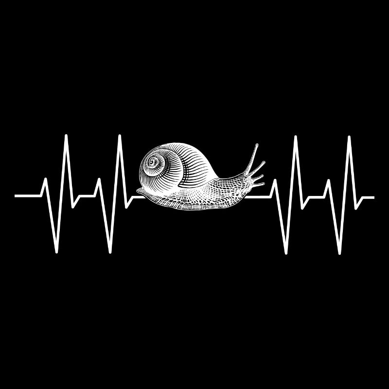 Schnecke mit Herzlinie immer mit der Ruhe