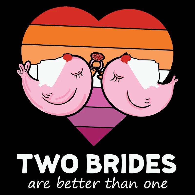 LBGT Flag Gay Pride Human Two Brides are better