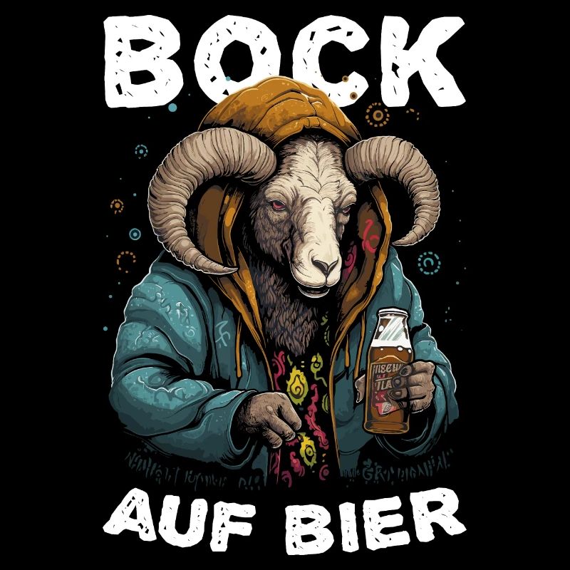 Bock auf Bier Spruch Ziege JGA Party Durst Trinken