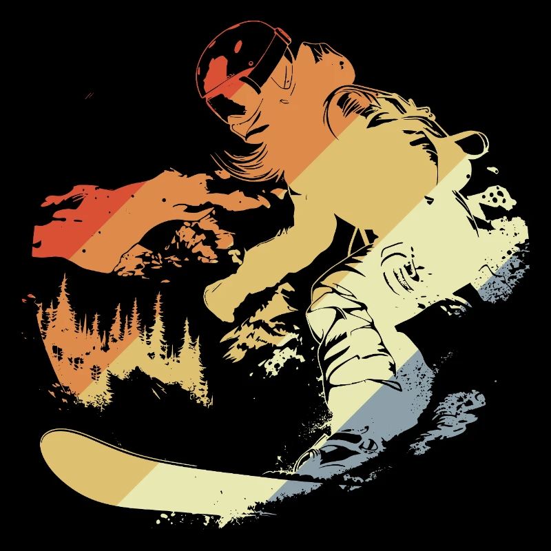 Retro Snowboarder