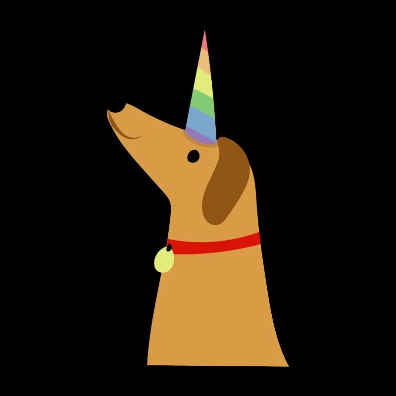 Süßer Einhorn Hund