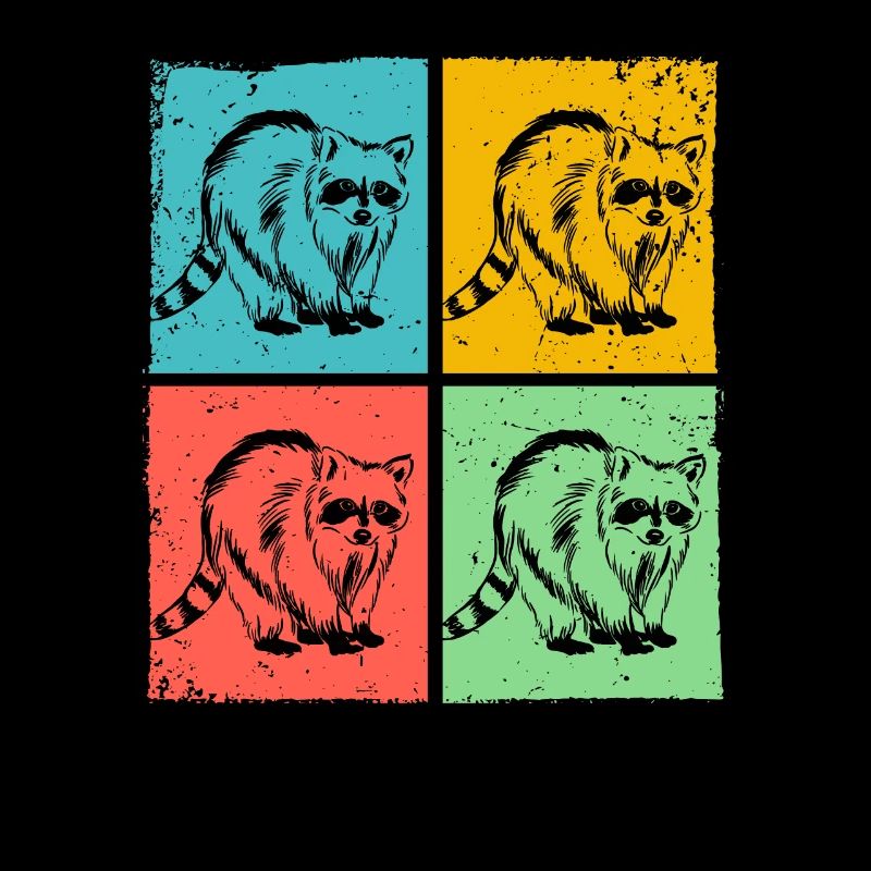 Raton laveur Pop Art Animal