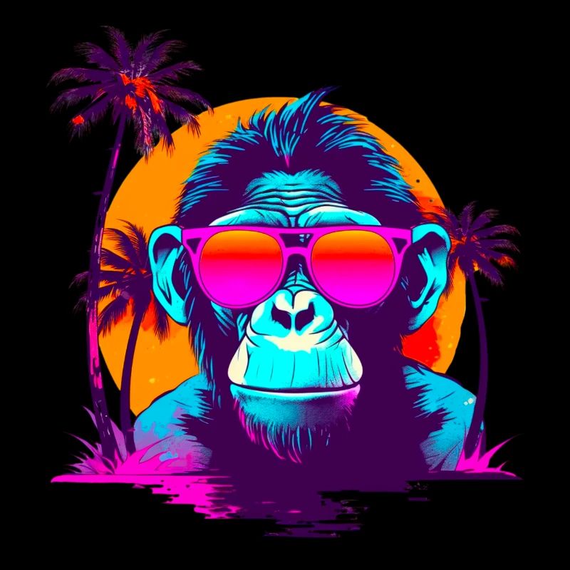 CoolChimpSunglassesRetroSunset