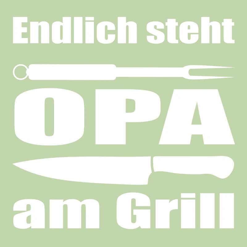 Endlich steht Opa am Grill