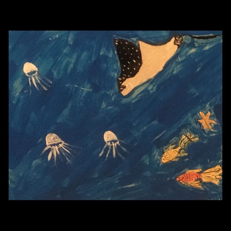 Rays with fish