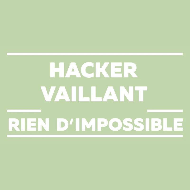 t- shirt Hacker vaillant rien d'impossible blanc