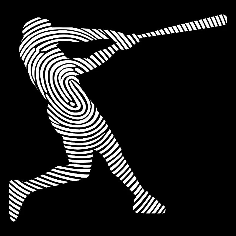 Baseball Baseball Player Fingerprint Baseball Player