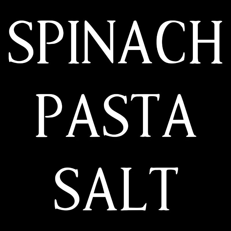 spinach pasta salt