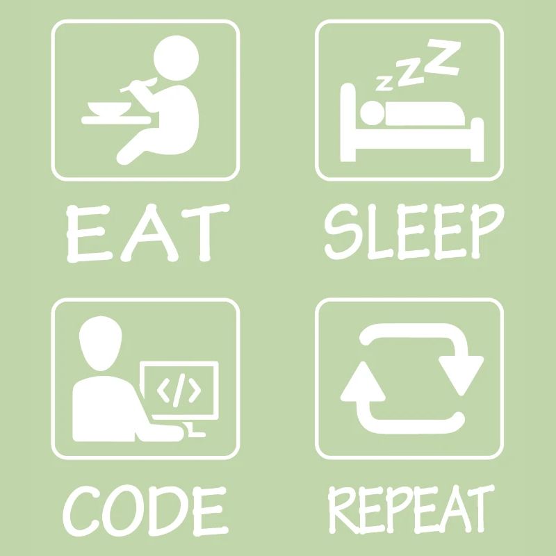 Essen Schlaf Code Wiederholen