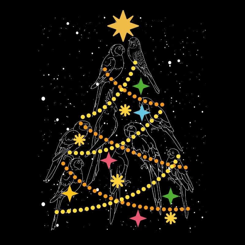 Perroquets sapin de Noël