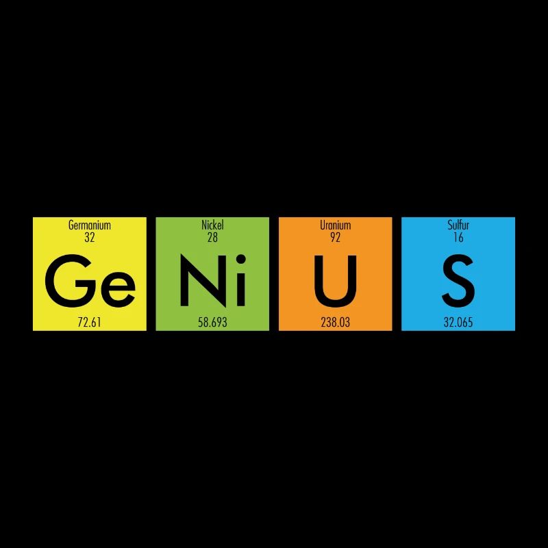 Genius Genius Periodic Table Chemistry Gift