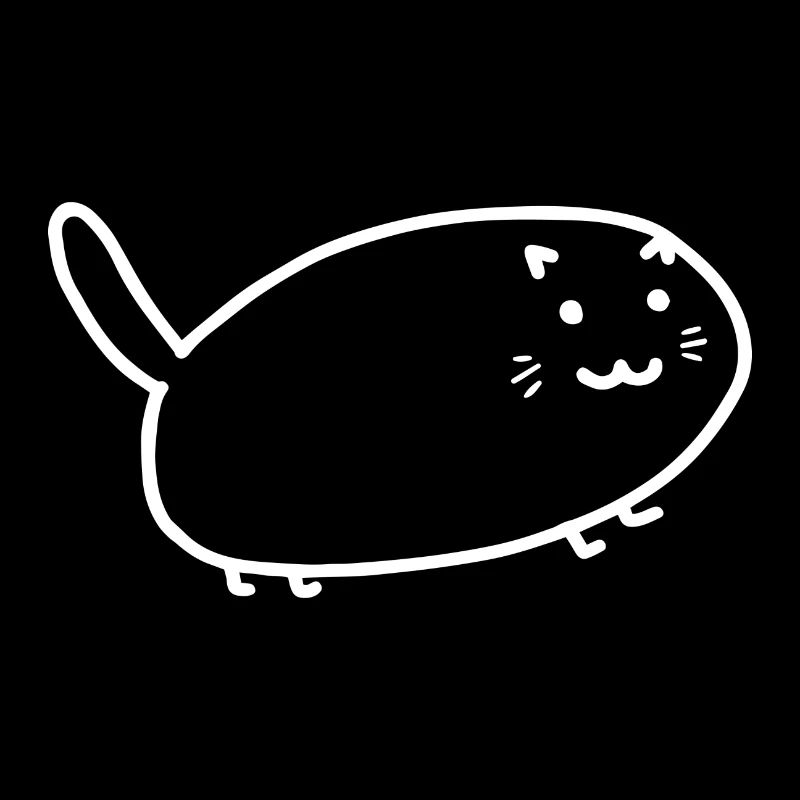 Chat avec silhouette cadeau d'amour de chat