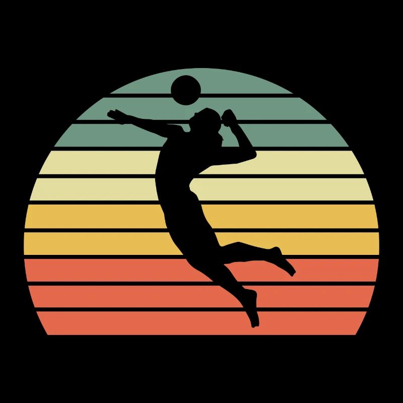 Volleyball Sprung Spike Silhouette Geschenk