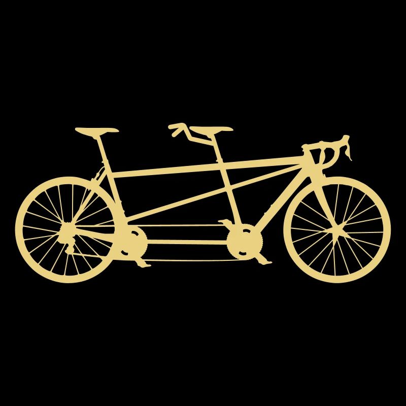 Tandem bicycle design color selectable