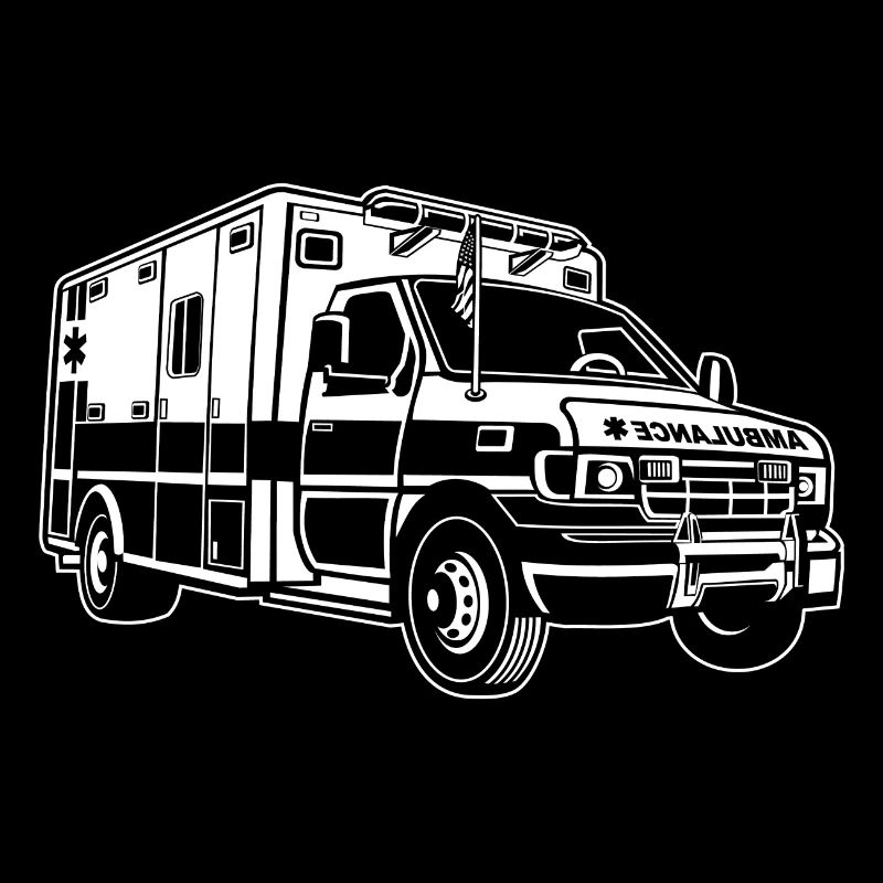 Ambulance / ambulance 01_black white