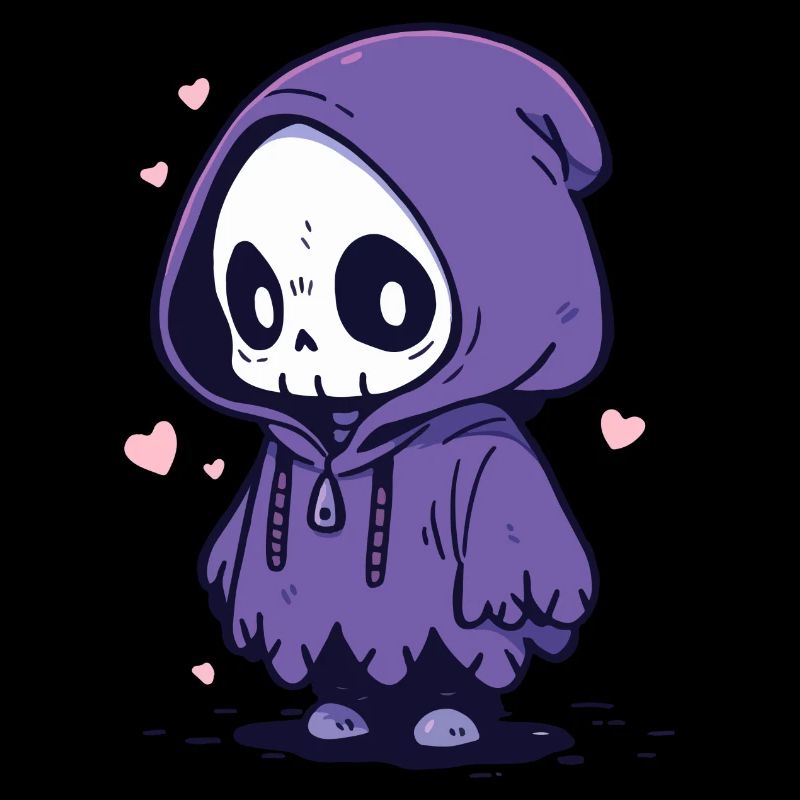 Squelette mignon d’Halloween - Design effrayant mignon