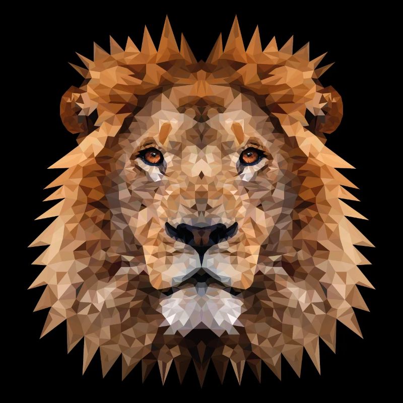 Lion polygonal