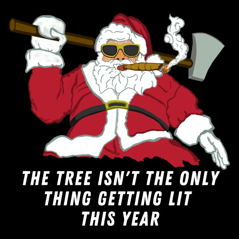Weihnachtsdesign mit Lustigem Spruch - Getting Lit