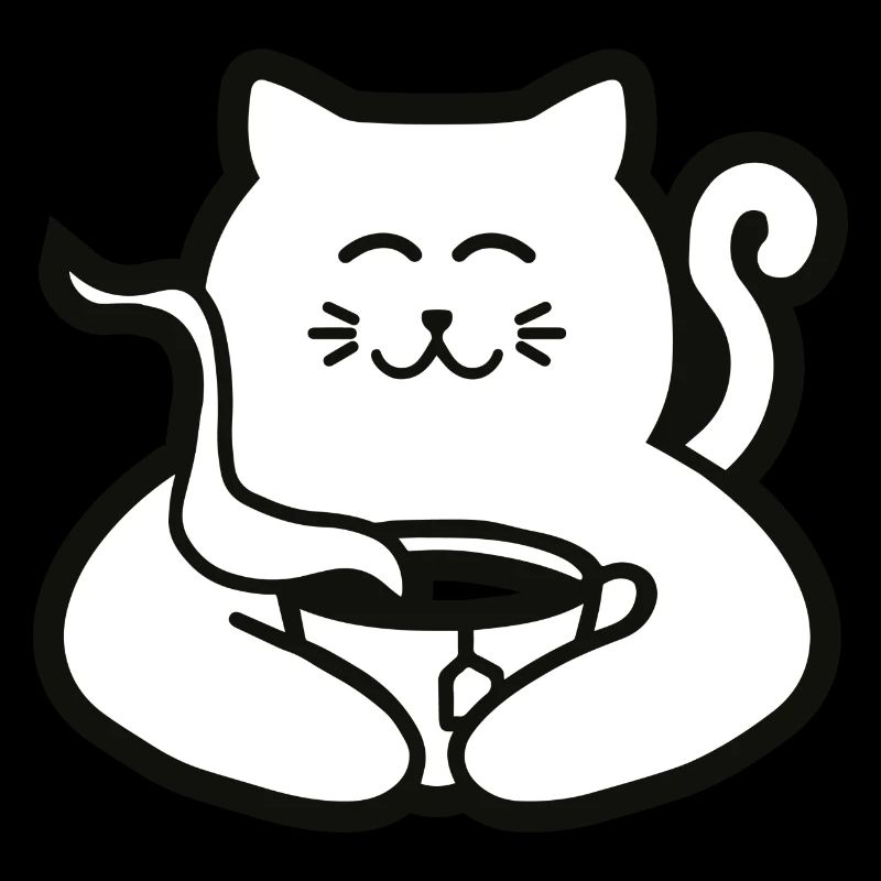 Katze mit Tee Earl Grey