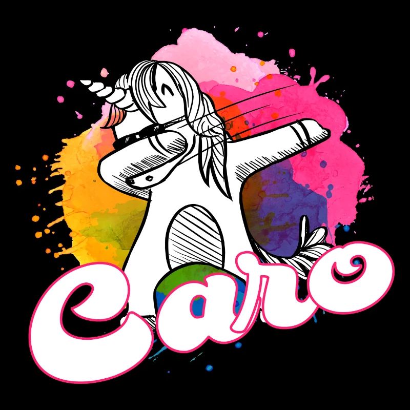 CARO - Beau nom avec dabbing licorne