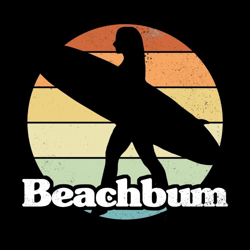 Retro Style Print "Beachbum"