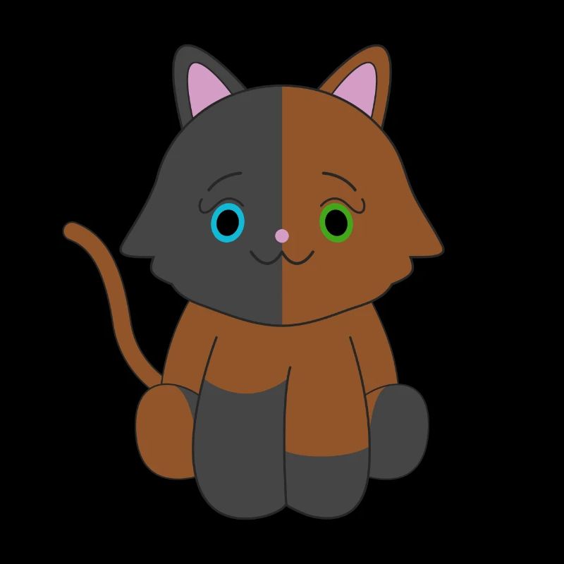 Chat brun et noir
