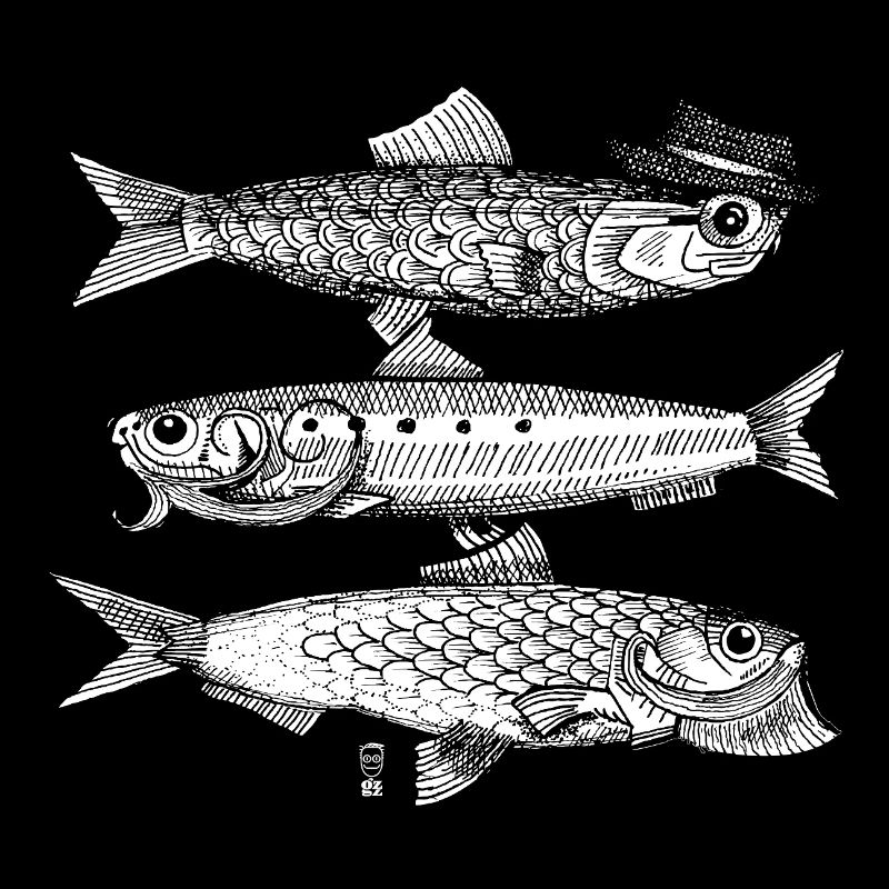 3 Poissons - blanc