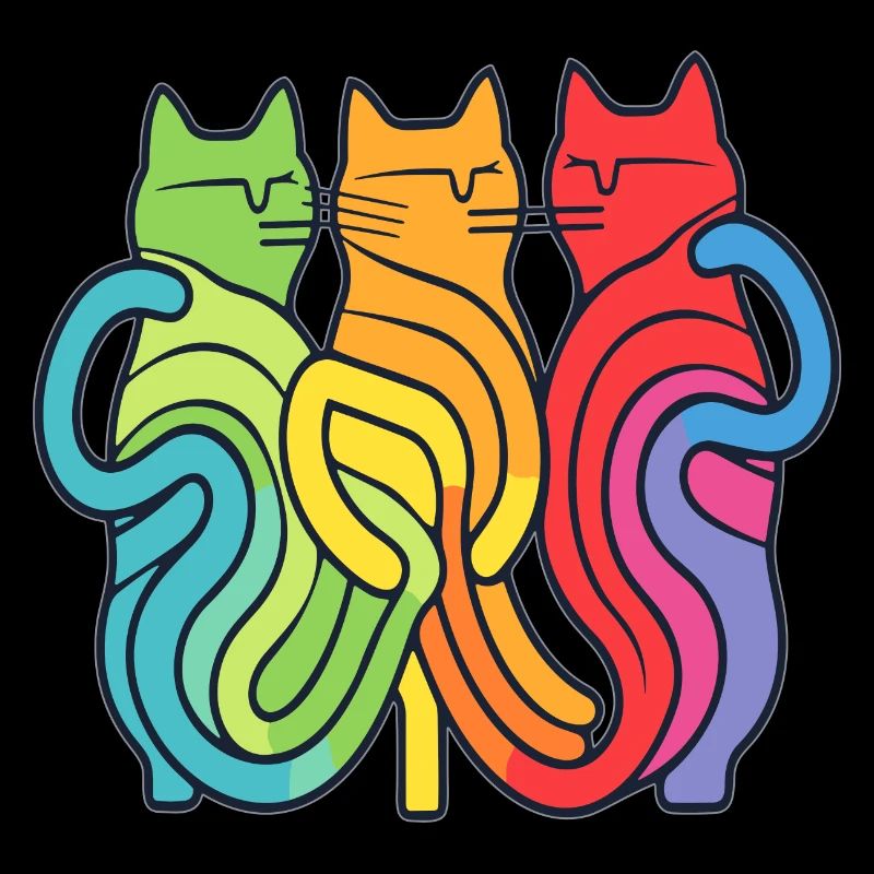 Arty Rainbow Puzzle Rainbow Cat Rave